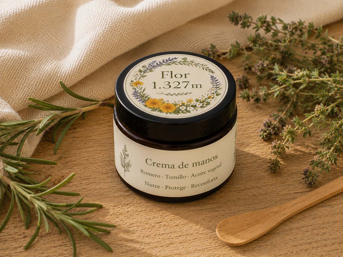 Crema de manos de romero y tomillo